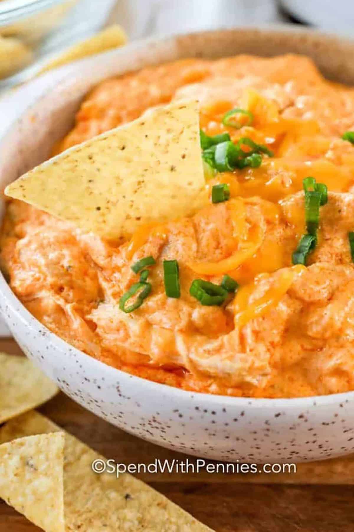 Quick Crockpot Buffalo Chicken Dip: Rotisserie Chicken Shortcut